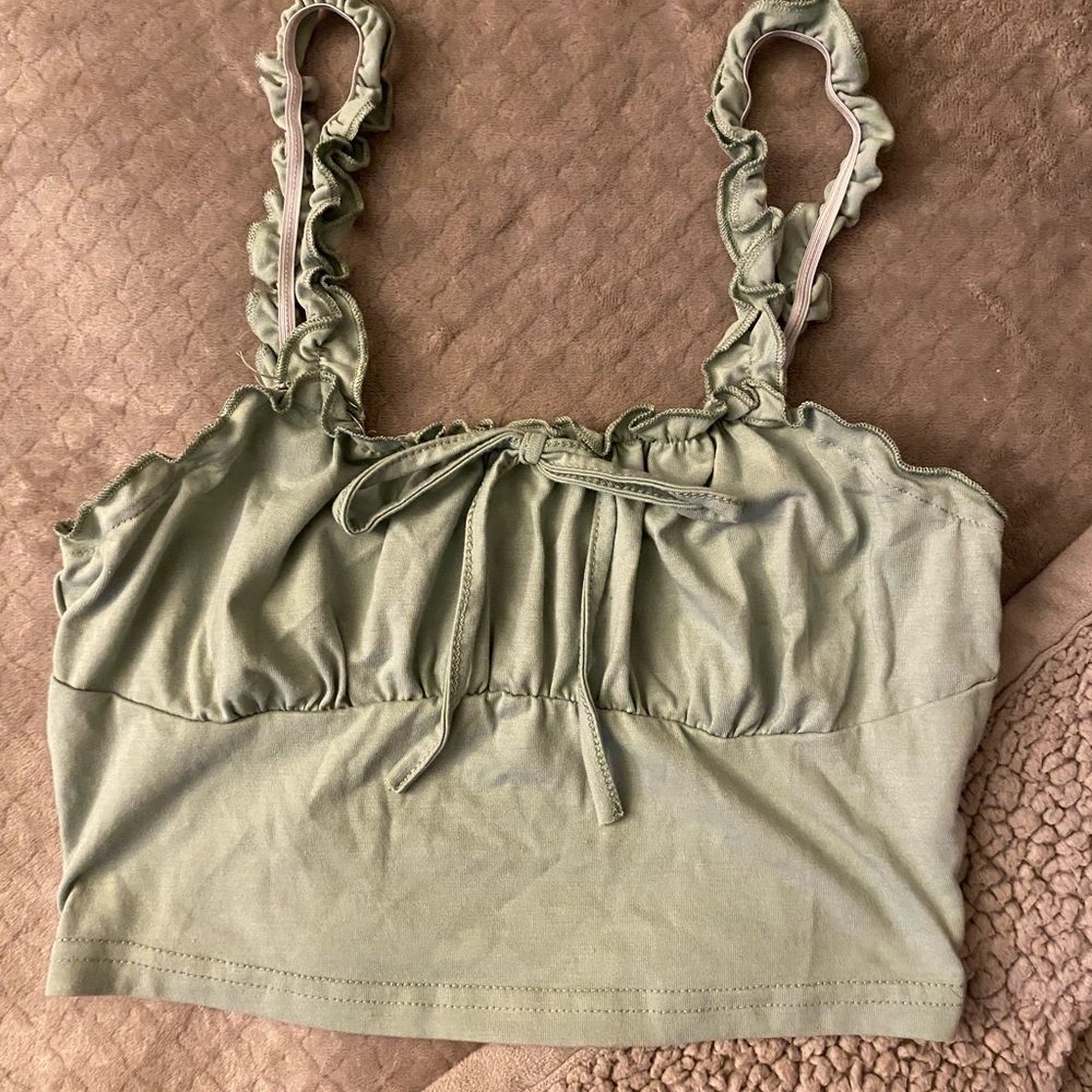 Shein Green Crop Top